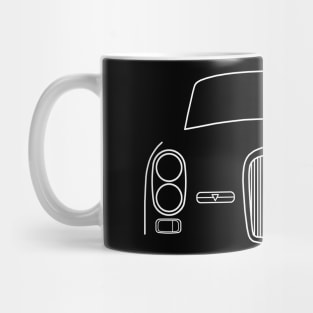 Alvis TE21 1960s classic British sports saloon car white outline graphic Mug